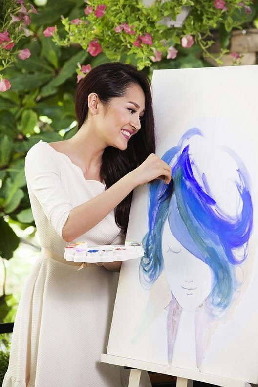 Bảo Anh The Voice điêu luyện dùng tóc vẽ tranh - ảnh 5